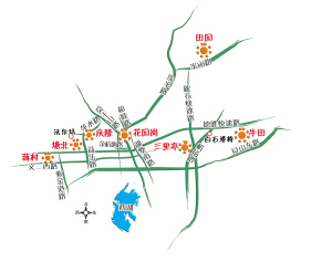 图中代表杭州今年将重点建设的7个公共租赁房项目