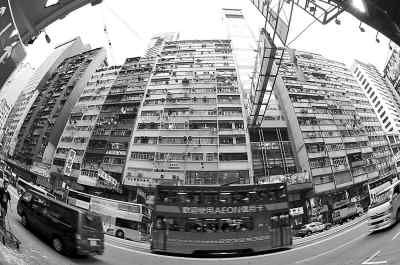 图为香港湾仔区的一处旧楼。图片来源：香港文汇报